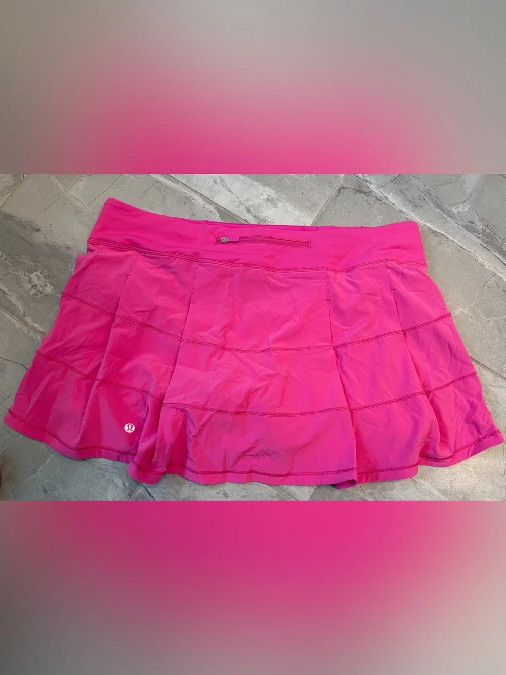 lululemon athletica Sonic Pink Pace Rival Skirt Long NWOT size 14